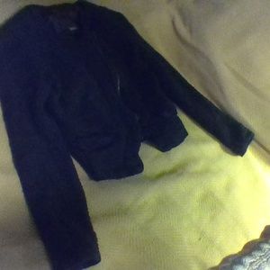 Mossimo Black zip up moto style blazer